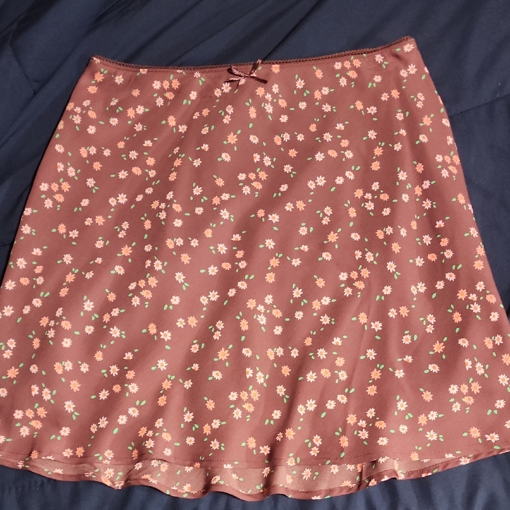 Floral Maroon Skirt